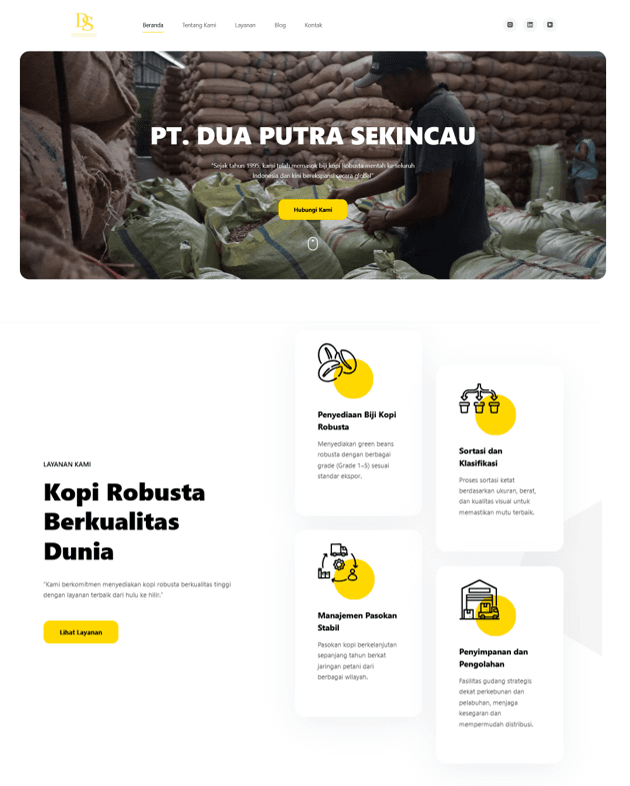 Website Company Profile – PT. Dua Putra Sekincau
